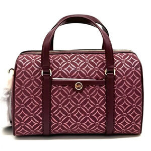 Michael Kors Medium Travel Duffle Satchel Bag Ox Blood Multi